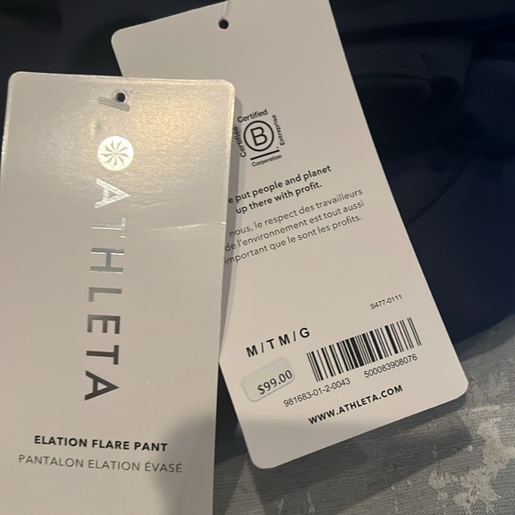 NWT- Athleta Black Elation Flare Pant - Picture 10 of 10